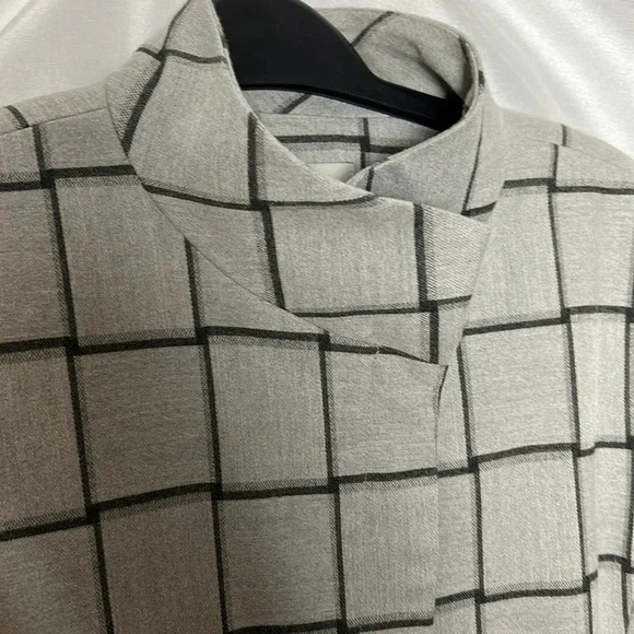 Halogen plaid blazer,academia,clueless preppy,office,business woman, grey,Sm,EC - Picture 4 of 16